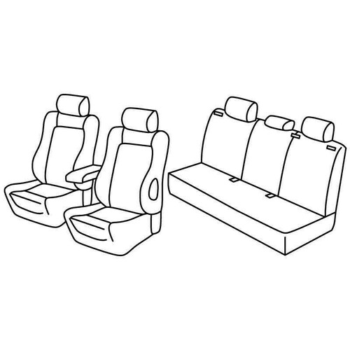 Housses de siège Lampa Set Superior - Beige - compatibles pour Opel Astra H 5p (03/04>12/09)