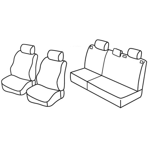 Housses de siège Lampa Set Superior - Beige - compatible pour Opel Astra G sw (10/98>02/04)