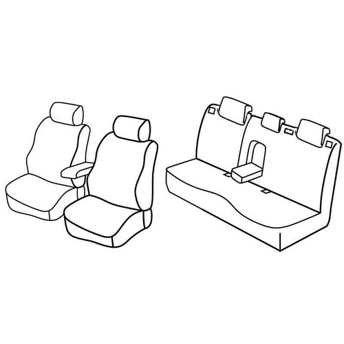 Housses de siège Lampa Set Superior - Beige - compatible pour Mazda 3 5p (04/09>12/13)