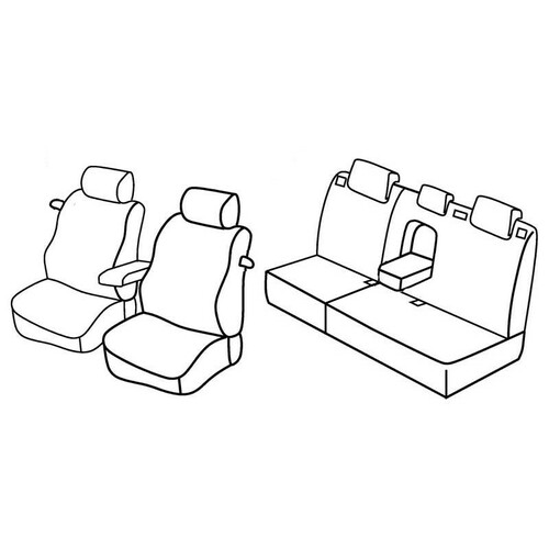 Coprisedili Lampa Set Superior - Beige - compatibili per Ford Focus 3p (02/05>02/11)