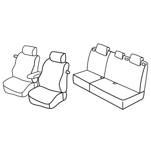 Coprisedili Lampa Set Superior - Beige - compatibile per Ford Focus 3p (02/05>02/11)