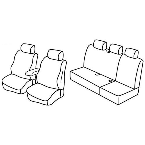 Coprisedili Lampa Set Superior - Beige - compatibili per Fiat Doblò 5p (11/00>12/09)