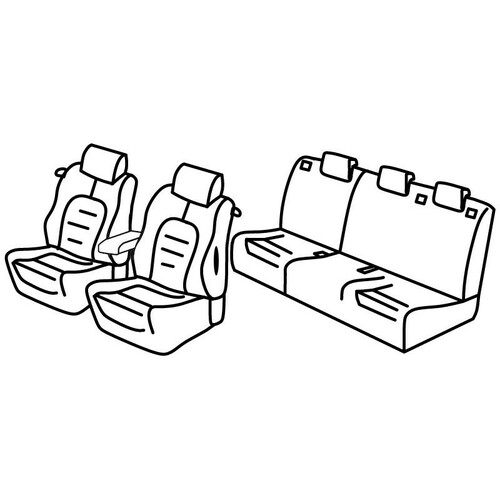Seat Covers Lampa Set Superior - Beige - compatible for Alfa Romeo Mito (09/08>04/19)