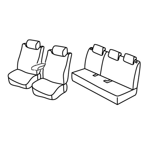 Coprisedili Lampa Set Superior - Beige - compatibili per Toyota Yaris 5p (10/11>08/20)