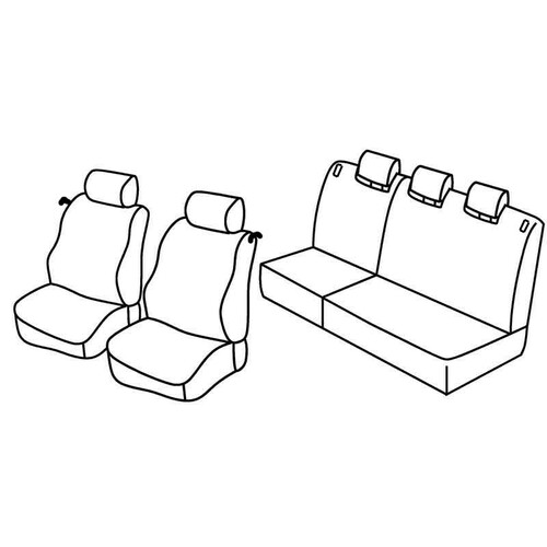 Fundas de Asiento Lampa Set Superior - Beige - compatibles para Toyota Yaris 3p (01/06>09/11)