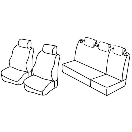 Coprisedili Lampa Set Superior - Beige - compatibili per Seat Ibiza 5p (06/08>08/15)