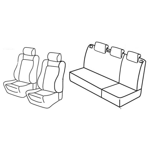Fundas de asiento Lampa Set Superior - Beige - compatible para Seat Ibiza 5p (06/08>08/15)