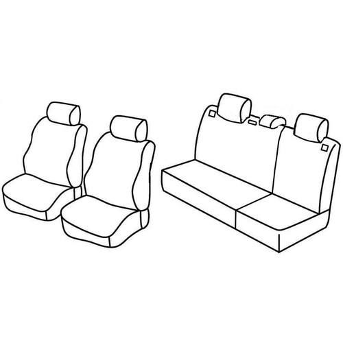 Coprisedili Lampa Set Superior - Beige - compatibili per Seat Ibiza 5p (01/02>05/08)