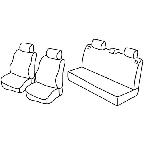 Seat Covers Lampa Set Superior - Beige - compatible for Seat Ibiza 5-door (01/02>05/08)