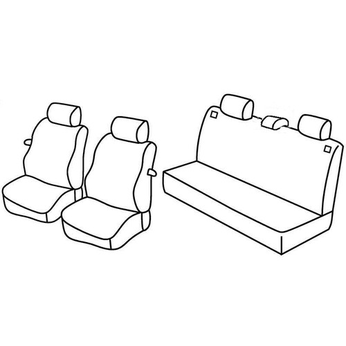 Coprisedili Lampa Set Superior - Beige - compatibili per Seat Ibiza 3p (01/02>08/09)