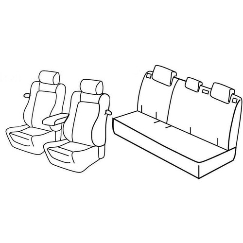 Coprisedili Lampa Set Superior - Beige - compatibili per Peugeot 208 3p (04/12>07/18)