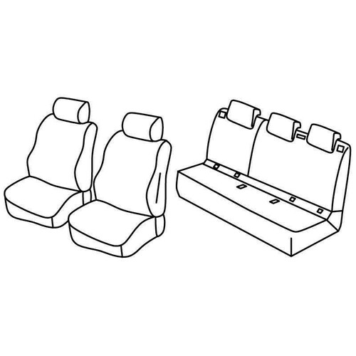Coprisedili Lampa Set Superior - Beige - compatibile per Opel Corsa E 5p (12/14>08/19)