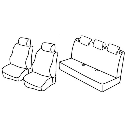 Housses de siège Lampa Set Superior - Beige - compatibles pour Opel Corsa D 5p (09/06>11/14)