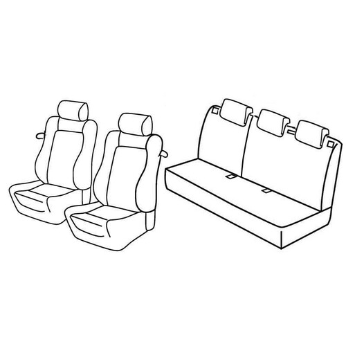Coprisedili Lampa Set Superior - Beige - compatibili per Opel Corsa D 3p (09/06>11/14)