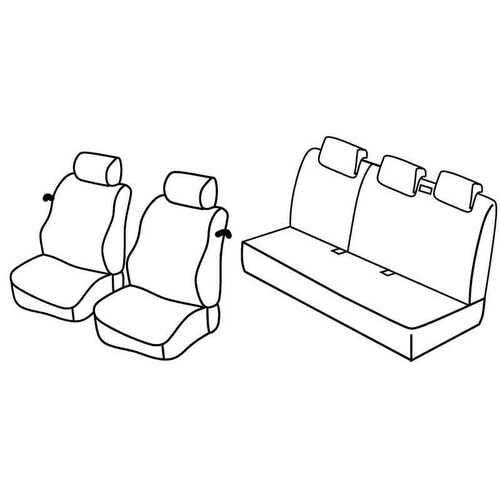Coprisedili Lampa Set Superior - Beige - compatibile per Nissan Micra 3p (10/07>10/10)