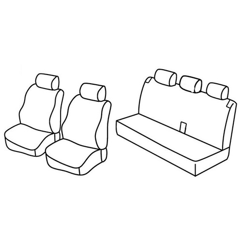 Seat Covers Lampa Set Superior - Beige - compatible for Fiat Brava (10/95>12/03)