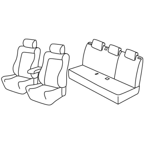 Coprisedili Lampa Set Superior - Beige - compatibile per Citroen C3 (11/09>10/16)