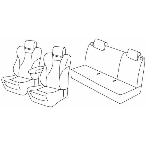 Housses de siège Lampa Set Superior - Beige - compatible pour Audi A1 3p (09/10>01/15)