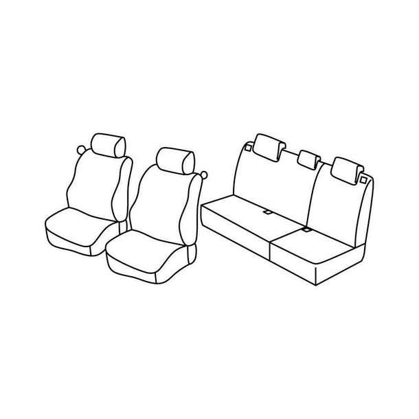 Coprisedili Lampa Set Superior - Beige - compatibile per Renault Clio II Storia (10/05>12/10)
