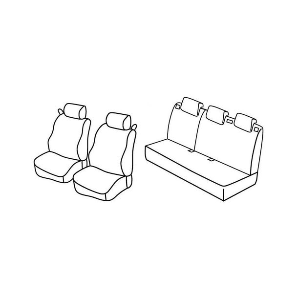 Coprisedili Lampa Set Superior - Beige - compatibile per Ford Fiesta 3p (09/08>05/17)