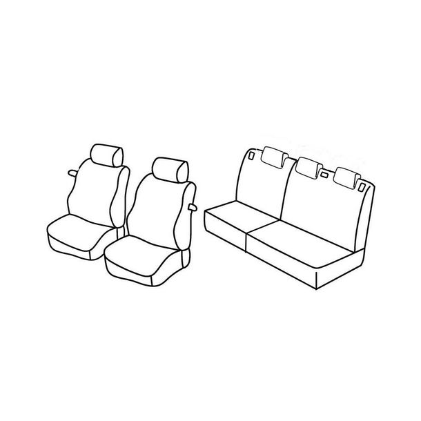 Fundas de Asiento Lampa Set Superior - Beige - compatibles para Ford Fiesta 3p (11/02>08/08)