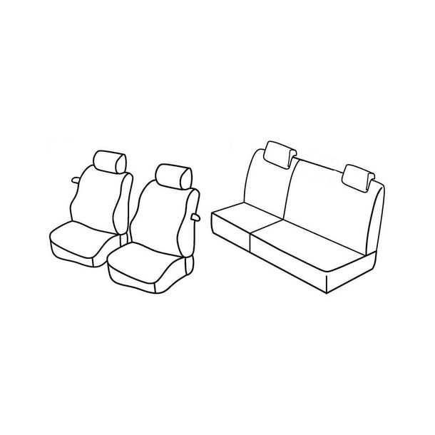 Fundas de asiento Lampa Set Superior - Beige - compatibles para Fiat Punto 3p (09/99>08/09)