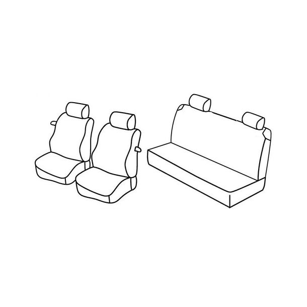 Fundas de asiento Lampa Set Superior - Beige - compatibles para Fiat Punto 3p (09/99>08/09)
