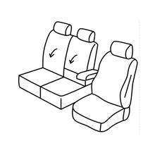 Coprisedili Lampa Set Superior - Nocciola - compatibili per Citroen Berlingo Van (06/18>) - Opel Combo Cargo (09/18>) - Peugeot Partner (09/18>)