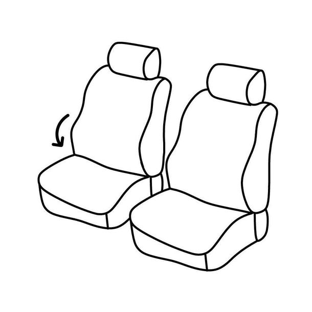 Seat Covers Lampa Set Superior - Beige - compatible for Citroen Berlingo (04/08>05/18)