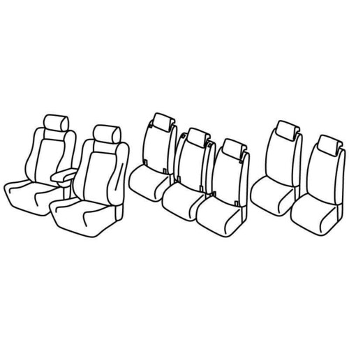 Ensemble de housses de siège Superior - Nocciola - compatible pour Opel Zafira Tourer (11/11 > 12/19)
