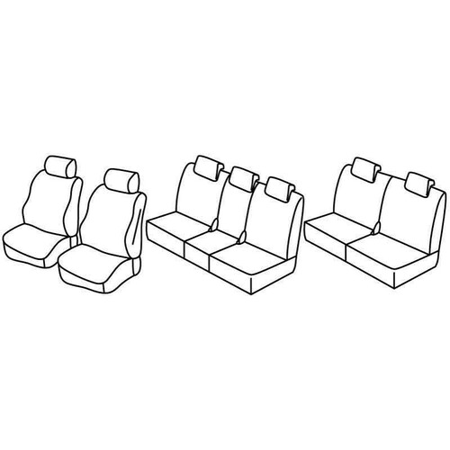 Coprisedili Lampa Set Superior - Nocciola - compatibili per Mazda 5 5p (08/05>10/10)