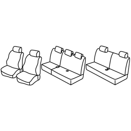 Set de housses de siège Superior - Nocciola - compatible pour Dacia Logan MCV 5p (02/07>06/13)
