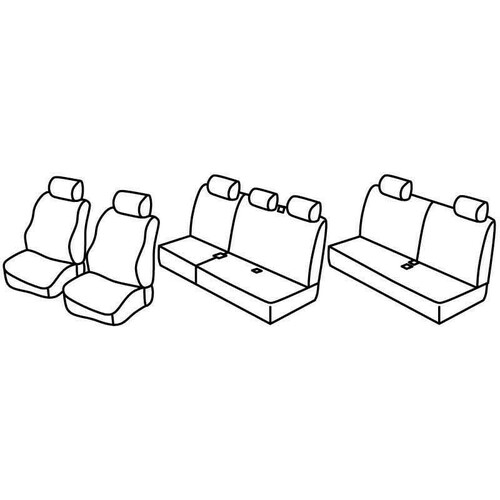 Set de housses de siège Superior - Nocciola - compatible pour Dacia Logan MCV 5p (02/07>06/13)