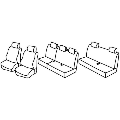 Set de housses de siège Superior - Nocciola - compatible pour Dacia Logan MCV 5p (02/07>06/13)