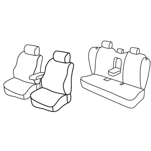 Kit de housses de siège Superior - Nocciola - compatible pour Volvo S80 (05/06>06/16)