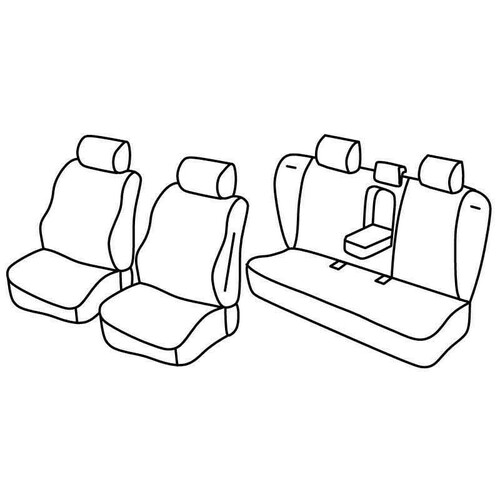 Ensemble de housses de siège Superior - Nocciola - compatible pour Volvo S60 (09/10>10/18)