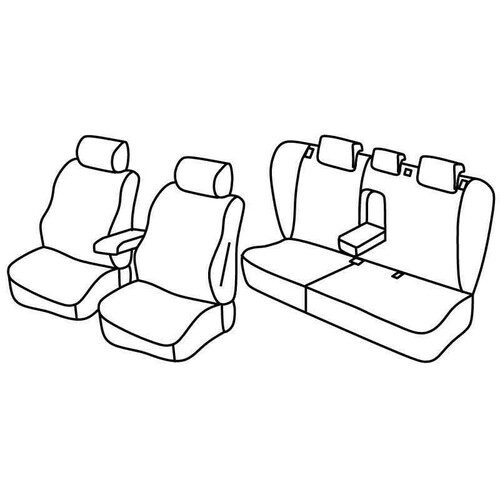 Ensemble de housses de siège Superior - Nocciola - compatible pour Volvo S40 (01/04>12/12)