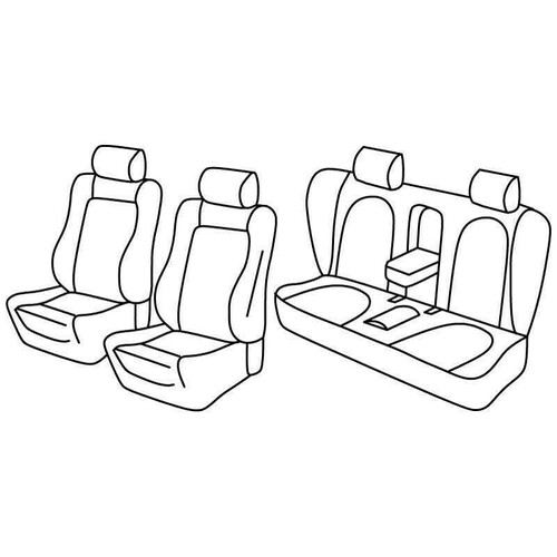 Coprisedili Lampa Set Superior - Nocciola - compatibili per Volkswagen Passat cc(06/08>02/12)