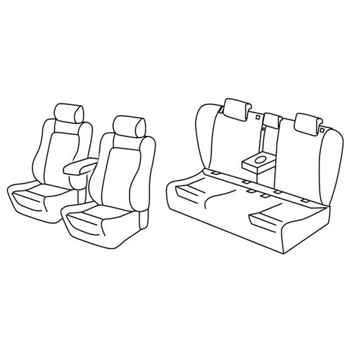 Coprisedili Lampa Set Superior - Nocciola - compatibili per Volkswagen Passat 4 porte (12/14>10/20)