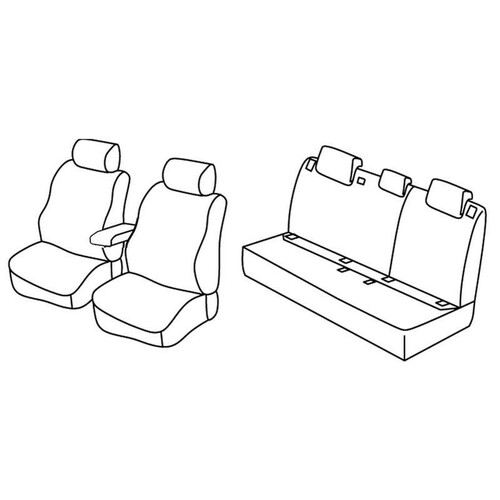 Coprisedili Lampa Set Superior - Nocciola - compatibili per Volkswagen Passat 4p (12/14>10/20)