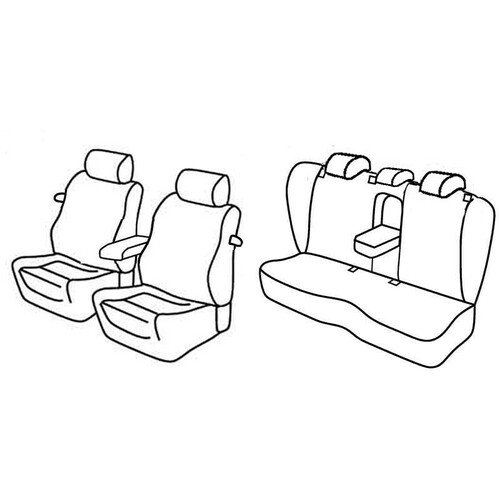 Ensemble de housses de siège Superior - Nocciola - compatible pour Volkswagen Passat 4p (03/05>12/10)