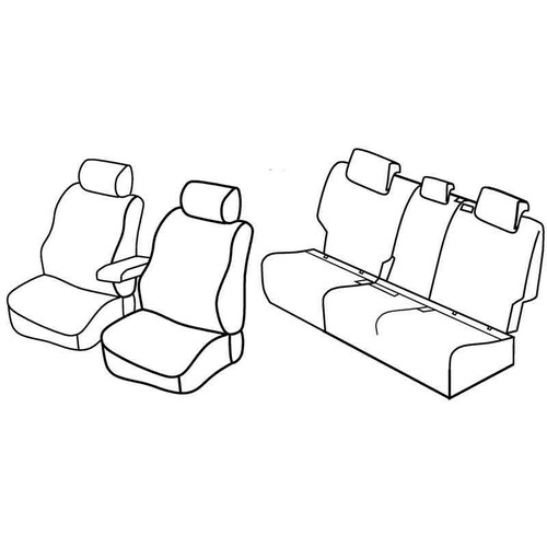 Ensemble de housses de siège de qualité supérieure - Nocciola - compatible pour Volkswagen Golf VII Sportsvan (14/05/2018)