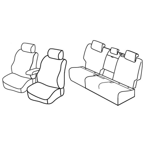 Ensemble de housses de siège de qualité supérieure - Nocciola - compatible pour Volkswagen Golf VII Sportsvan (14/05/2018)