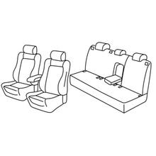 Capas de Banco Lampa Conjunto Superior - Nocciola - compatível para Volkswagen Golf VI 5p (11/08>10/12)