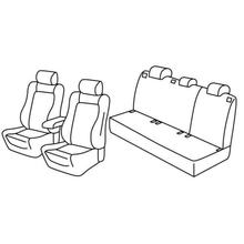 Stoelhoezen Lampa Set Superior - Nocciola - compatibel voor Volkswagen Golf VI 5-deurs (11/08>10/12)