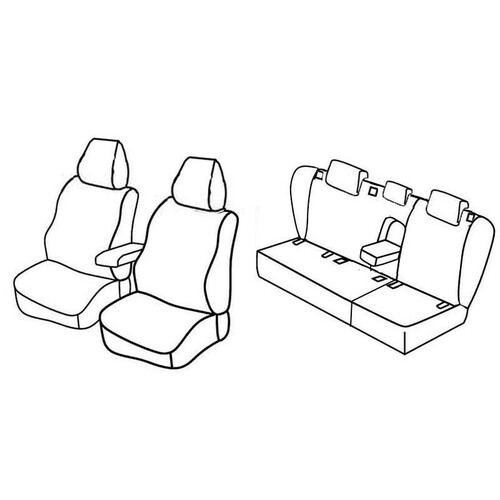 Ensemble de housses de siège Superior - Nocciola - compatible pour Volkswagen Golf V Variant (05/07>09/09)