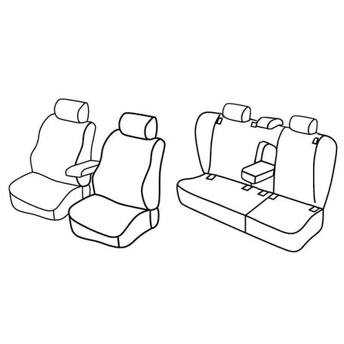 Coprisedili Lampa Set Superior - Nocciola - compatibili per Volkswagen Golf V Variant (05/07>09/09)