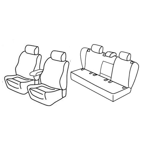 Coprisedili Lampa Set Superior - Nocciola - compatibile per Volkswagen Golf V 5p (11/03>10/08)