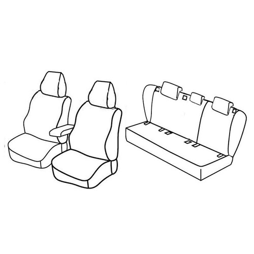Kit de housses de siège de qualité supérieure - Nocciola - compatible pour Volkswagen Golf V 5p (11/03 > 10/08)