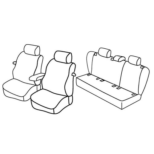 Coprisedili Lampa Set Superior - Nocciola - compatibili per Volkswagen Golf V 3p (11/03>10/08)